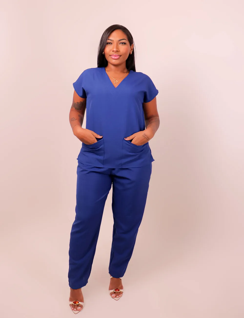 Conjunto Pijama Azul Royal - Imagem 2