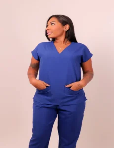 Bata lisa azul royal