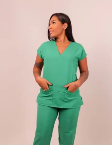 Bata lisa verde bandeira