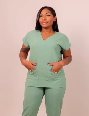 Bata lisa verde menta