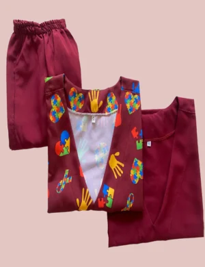 Combo 3peças ref32 autismo 2 vinho