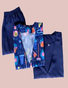 Combo 3peças ref55 faxina 1 azul